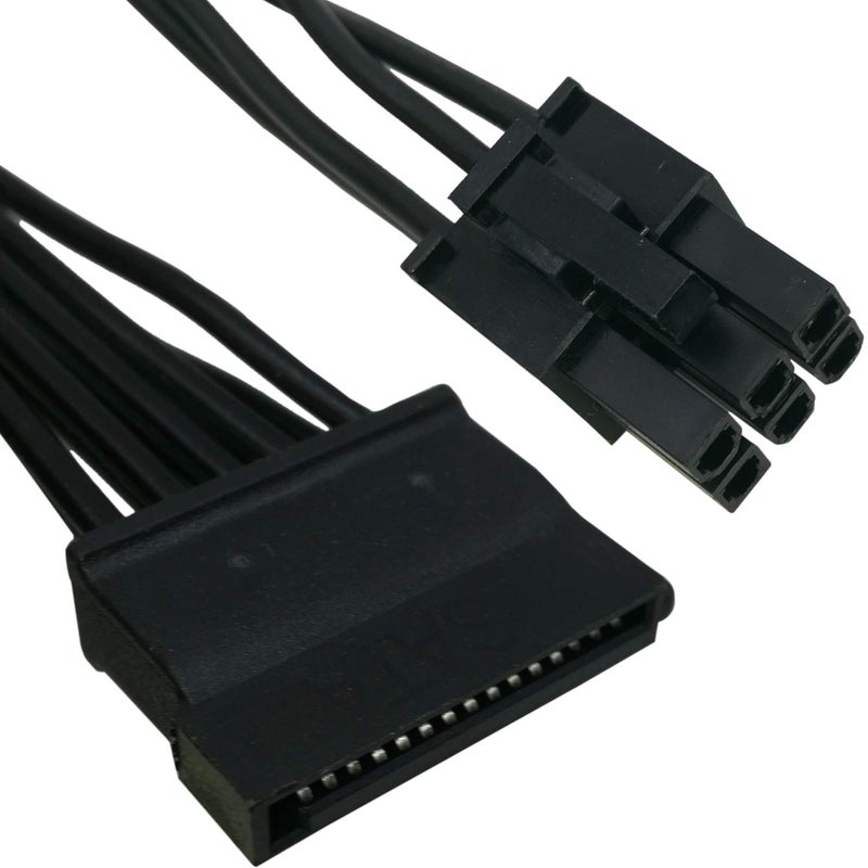 COMeap SATA Power Cable for Corsair PSUs, 6 Pin to 3X 15 Pin SATA Hard Drive Power Adapter Splitter for BTC Mining Riser Card 20-in(50cm) - Image 3